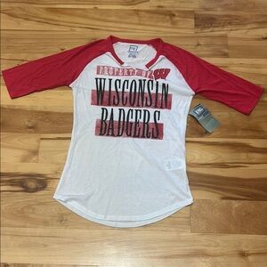 Red and White Long Sleeve Tee
